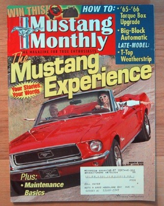 MUSTANG MONTHLY 2000 MAR - NUGGET, HONEY, SUNLIT GOLD